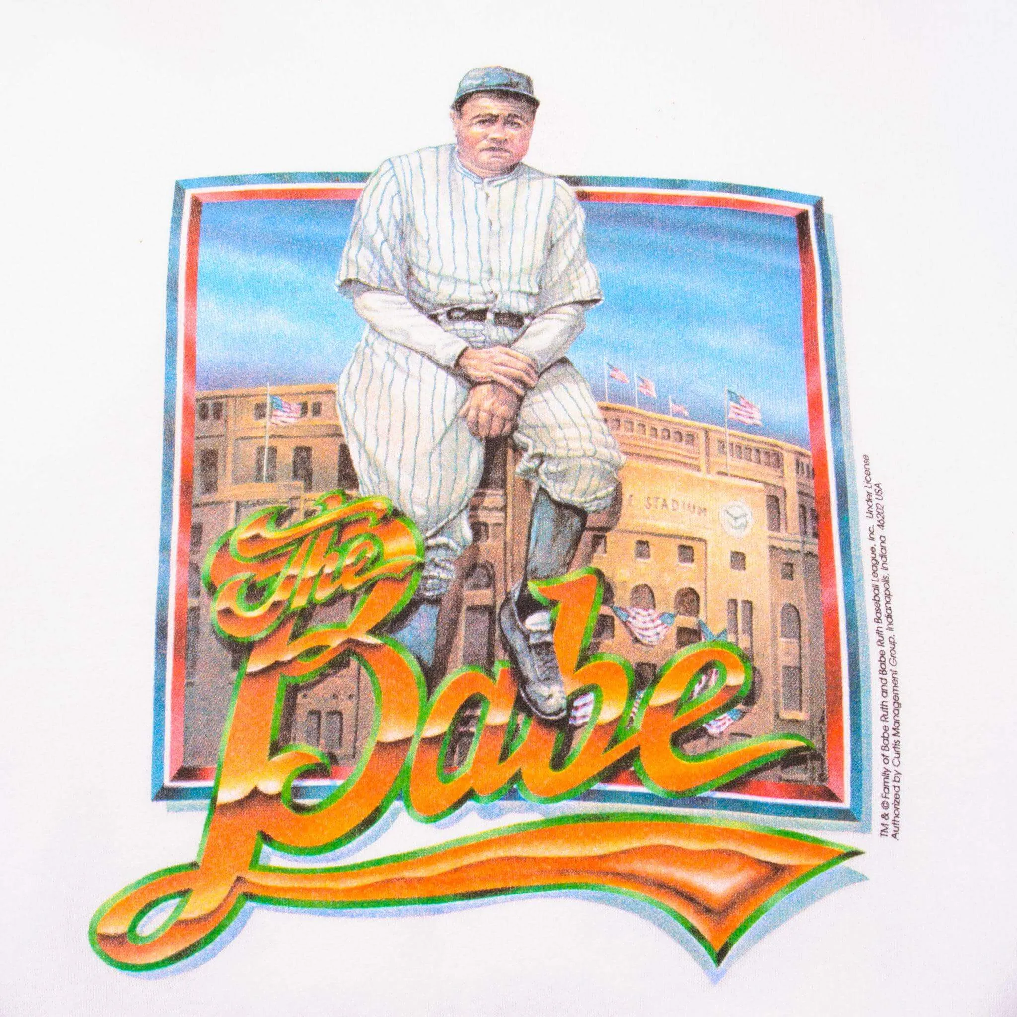 VINTAGE MLB BASEBALL RUTH BABE THE BABE SWEATSHIRT 1980s MEDIUM MADE USA