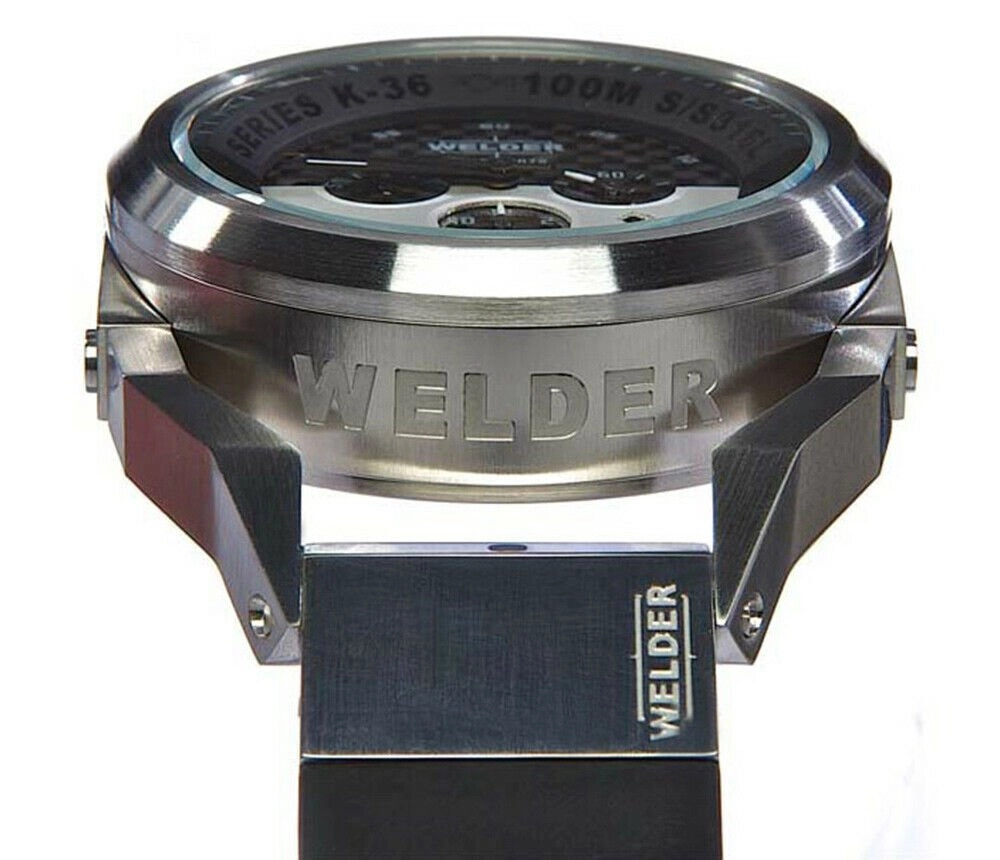 Welder by U-boat K36 Chronograph Stainless Steel Mens Watch Rubber Strap K36-2403