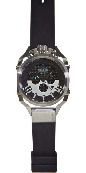 Welder by U-boat K36 Chronograph Stainless Steel Mens Watch Rubber Strap K36-2403