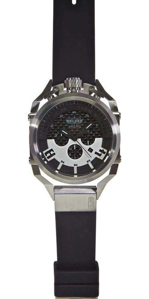 Welder by U-boat K36 Chronograph Stainless Steel Mens Watch Rubber Strap K36-2403