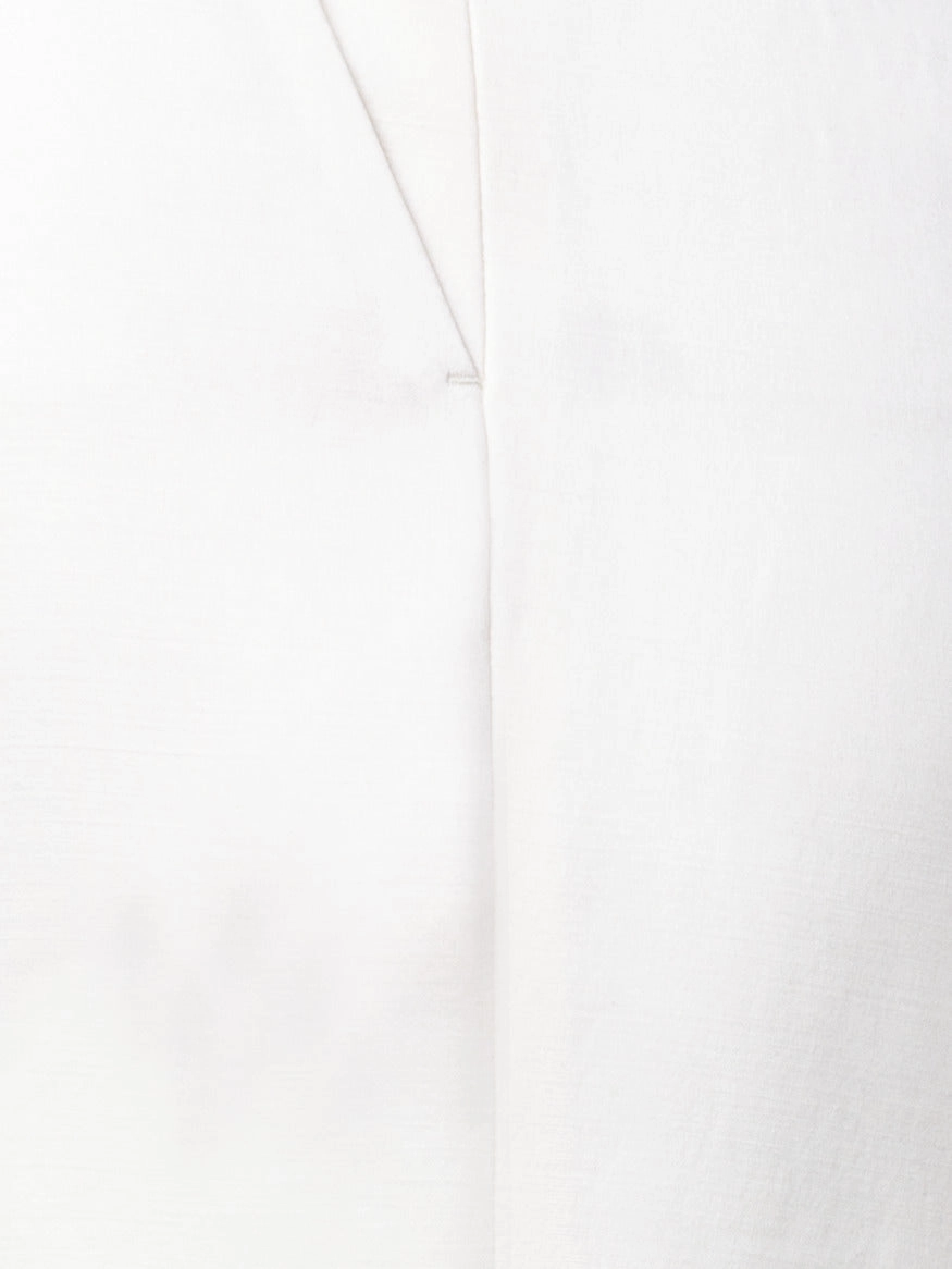 Wide Straight Wool Satin Pants
