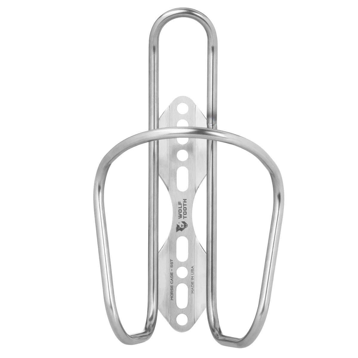 Wolf Tooth Morse Bottle Cage - Stainless Steel