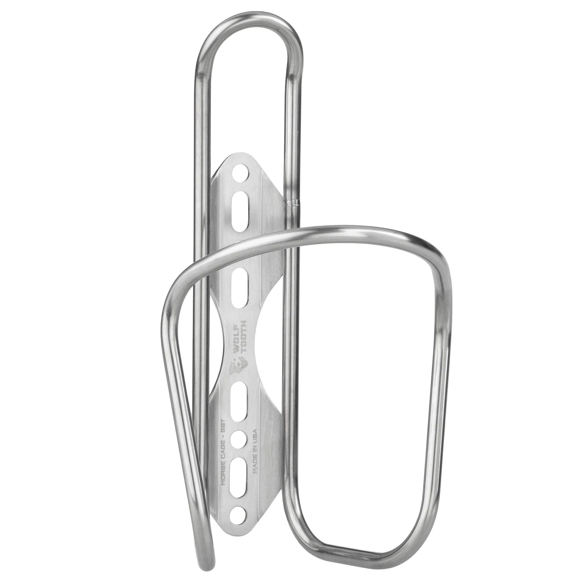 Wolf Tooth Morse Bottle Cage - Stainless Steel